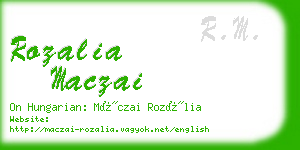 rozalia maczai business card